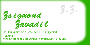 zsigmond zavadil business card